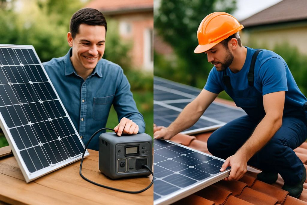 Tableau comparatif : kits solaires plug & play vs installations pros